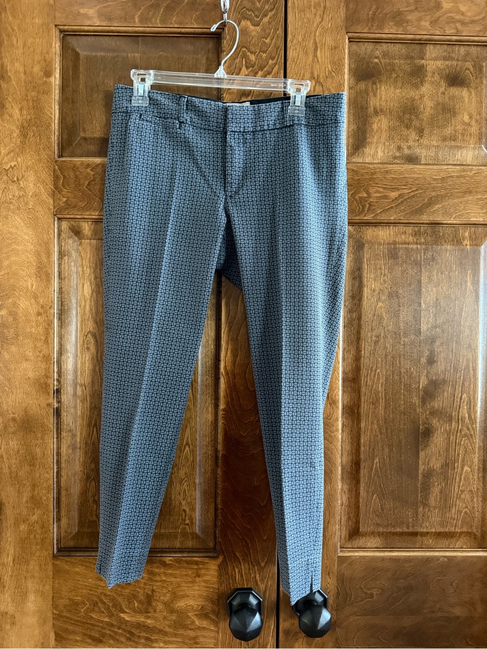 Banana Republic Sloan Fit Grey with Pattern Pants - Women's Size 8 Petite
